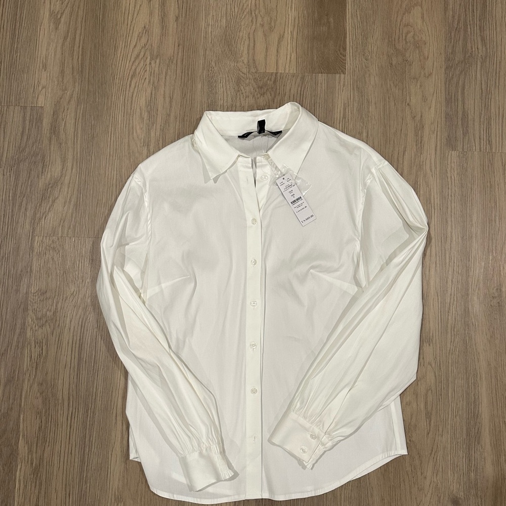 White House black market white blouse